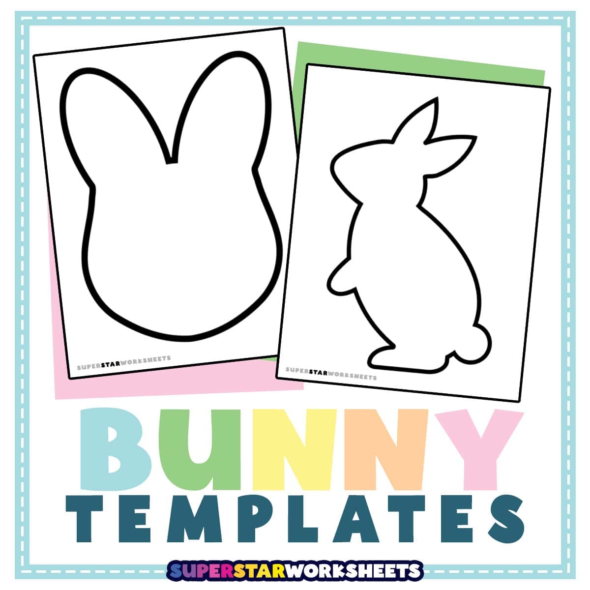 Bunny Template Free Printables Superstar Worksheets Bunny Template Free Printables Superstar Worksheets