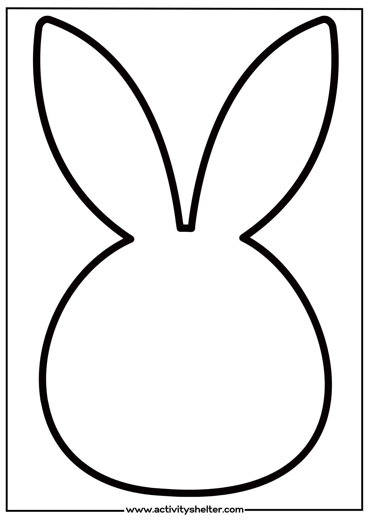 Bunny Template Printable Activity Shelter Bunny Template Printable Activity Shelter