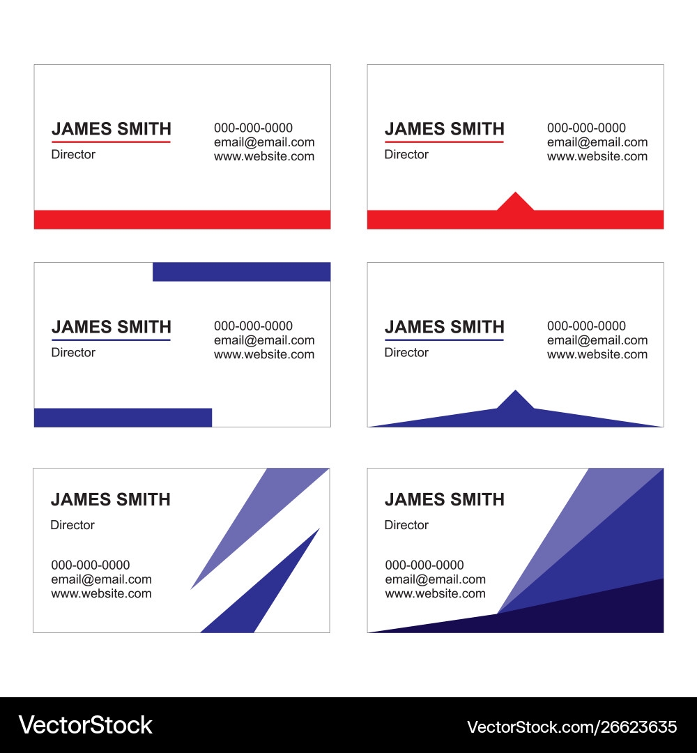 Business Card Templates Set Printable Royalty Free Vector Business Card Templates Set Printable Royalty Free Vector