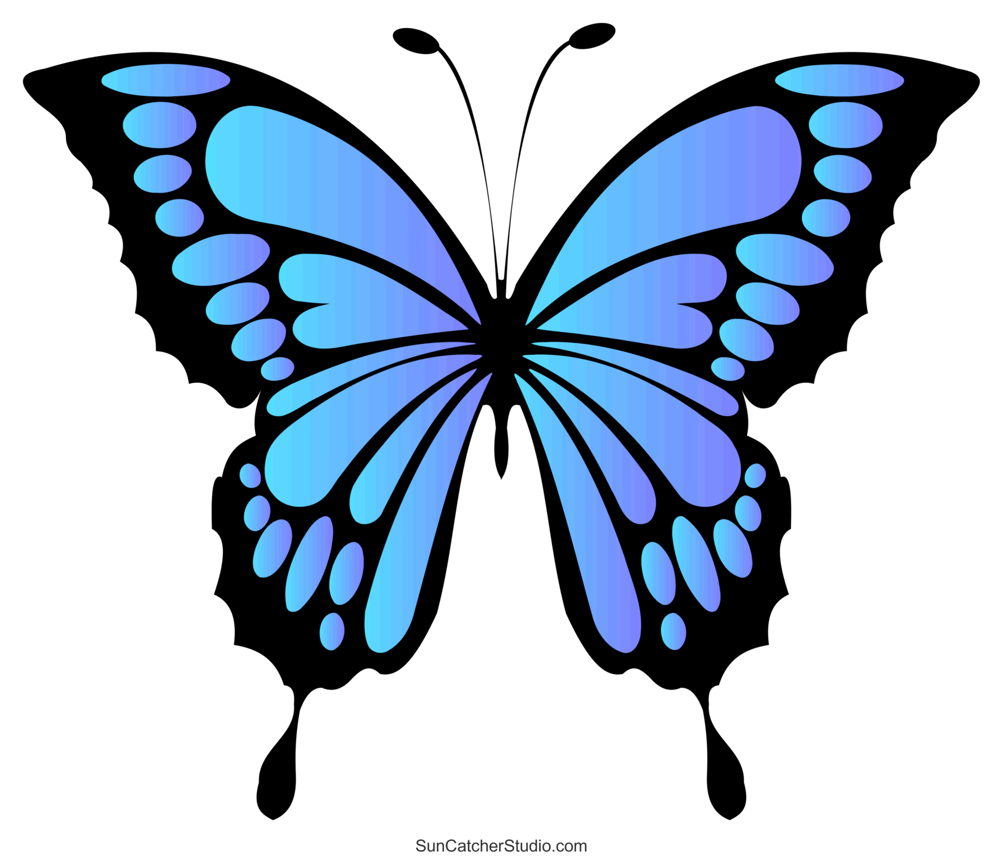 Printable Different Size Butterfly Templates Printable Different Size Butterfly Templates