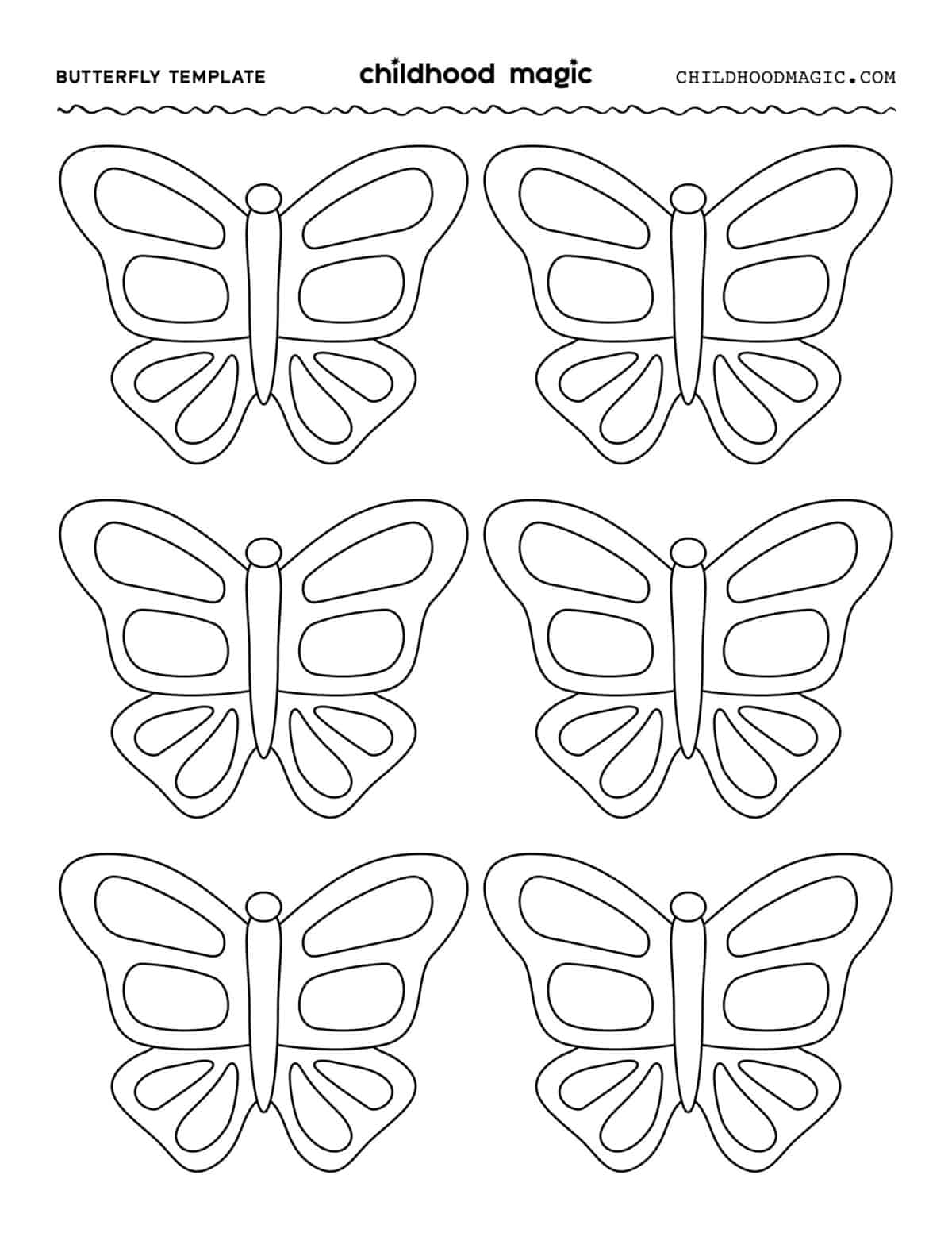 Butterfly Template Childhood Magic Butterfly Template Childhood Magic