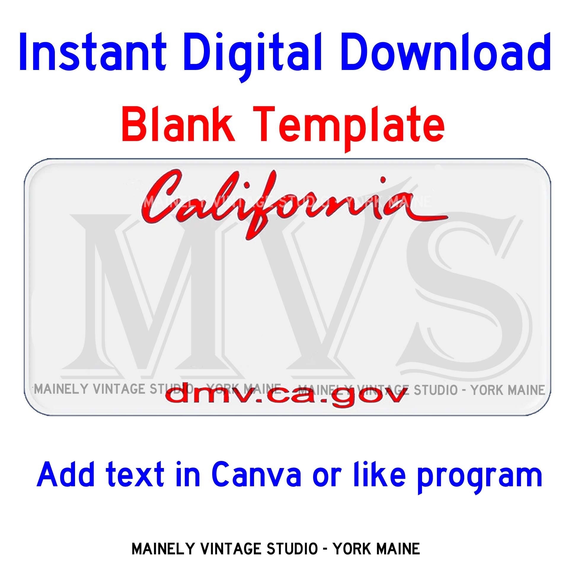 Pdf Blank Printable Temporary License Plate Template