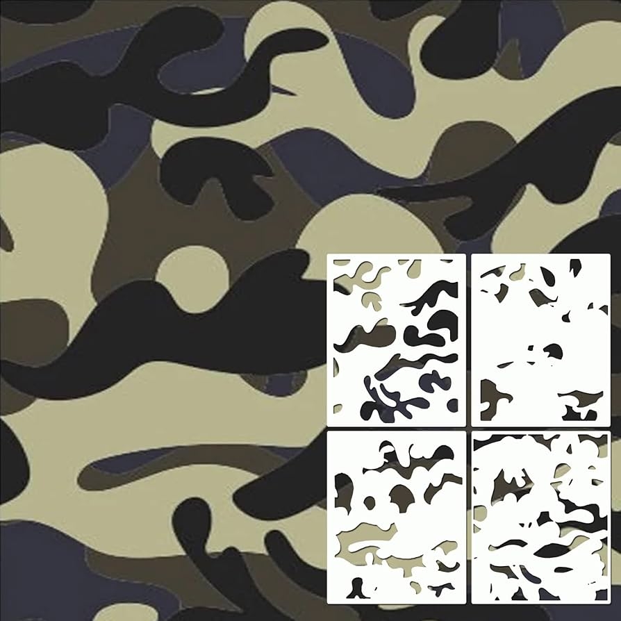 Camo Stencils Camouflage Pattern Stencils For Boat Spray Paint Tiger Stripes Leopard Stencil Cheetah Print Stencil Painting For Helmet Chest Wall Floor Flower Pots On Wood Camouflage 4 11 X 4in Camo Stencils Camouflage Pattern Stencils For Boat Spray Paint Tiger Stripes Leopard Stencil Cheetah Print Stencil Painting For Helmet Chest Wall Floor Flower Pots On Wood Camouflage 4 11 X 4in