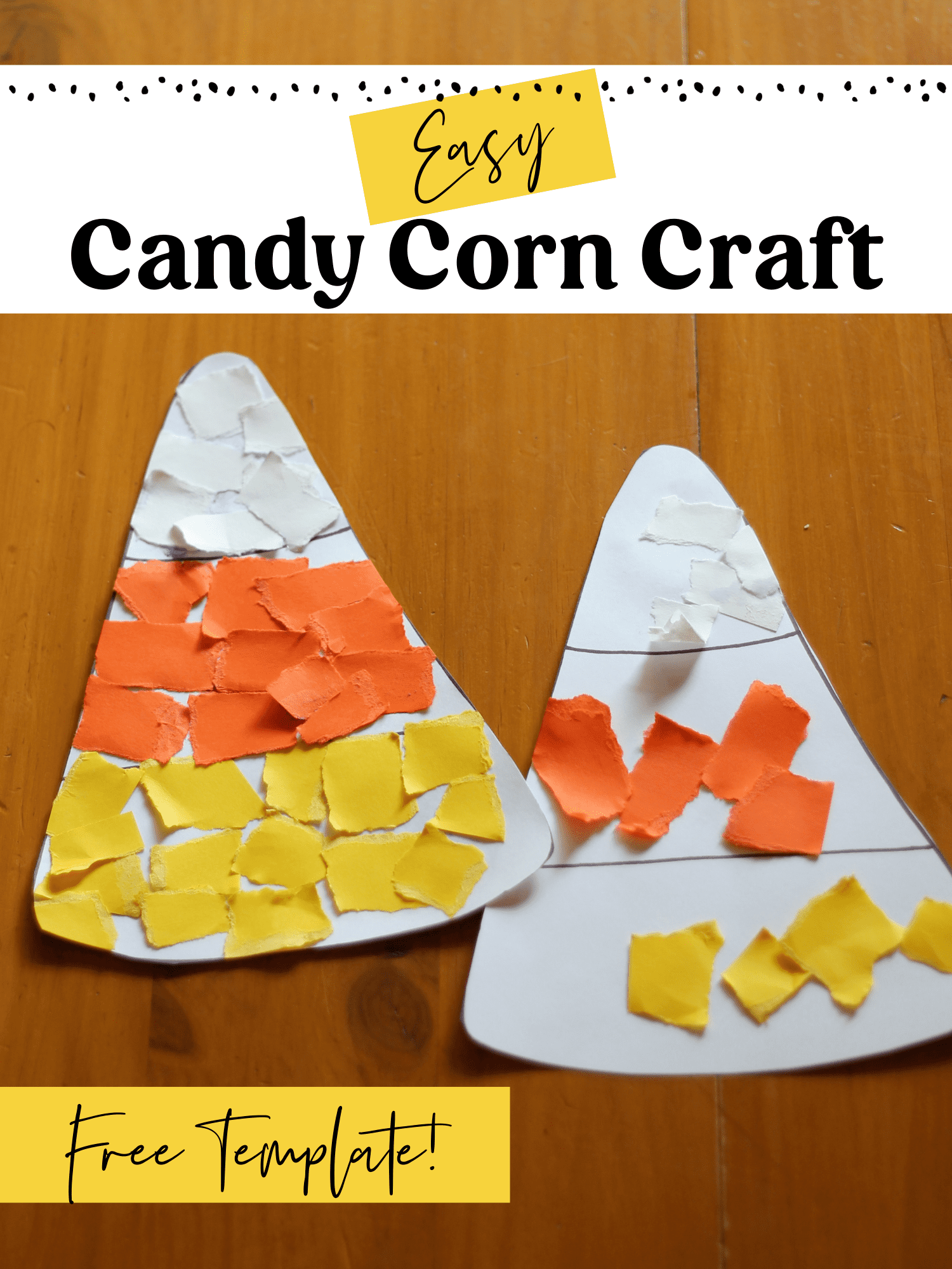 Candy Corn Halloween Craft Free Template Thriving Home Candy Corn Halloween Craft Free Template Thriving Home