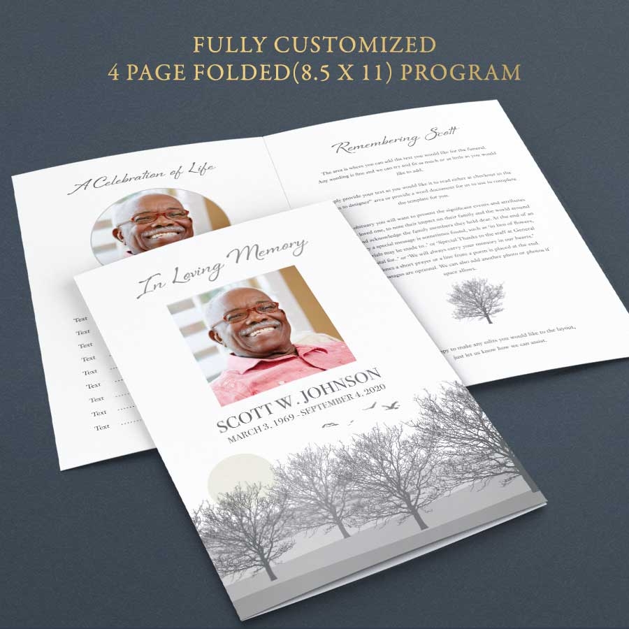 Celebration Of Life Program Printable Template To Print Locally Celebration Of Life Program Printable Template To Print Locally