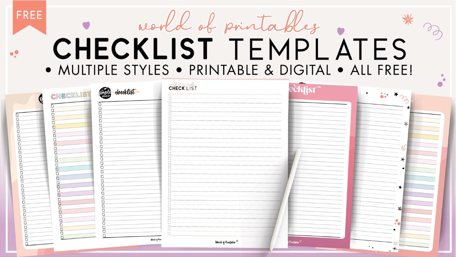 Printable Checklist Template Printable Checklist Template