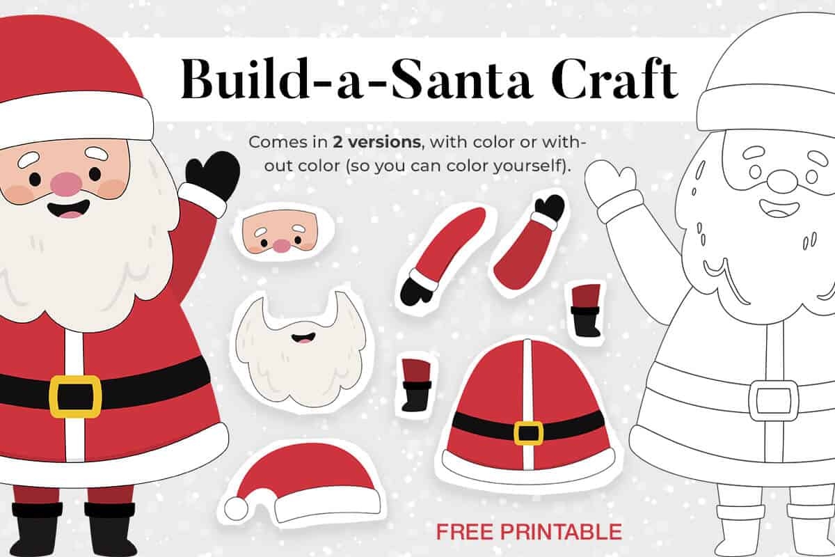 Christmas Build a Santa Craft Mrs Merry Christmas Build a Santa Craft Mrs Merry