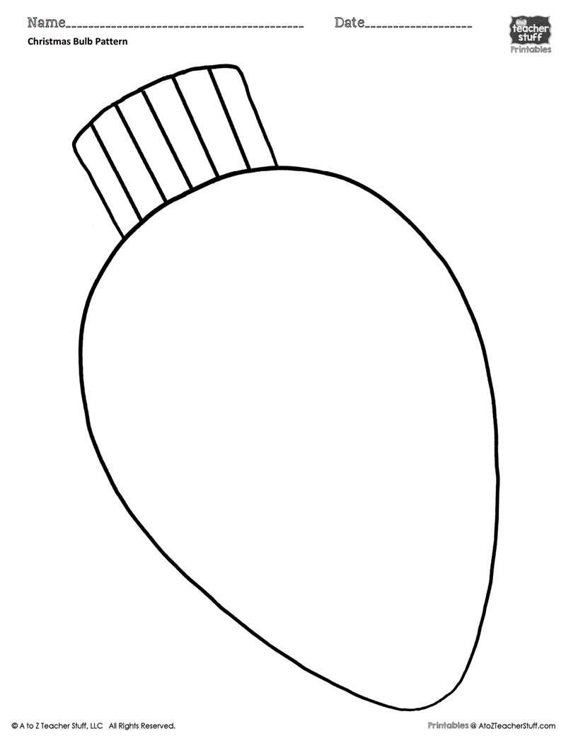 Christmas Bulb Coloring Pattern Or Coloring Sheet A To Z Teacher Stuff Printable Pages And Worksheets Christmas Bulb Coloring Pattern Or Coloring Sheet A To Z Teacher Stuff Printable Pages And Worksheets