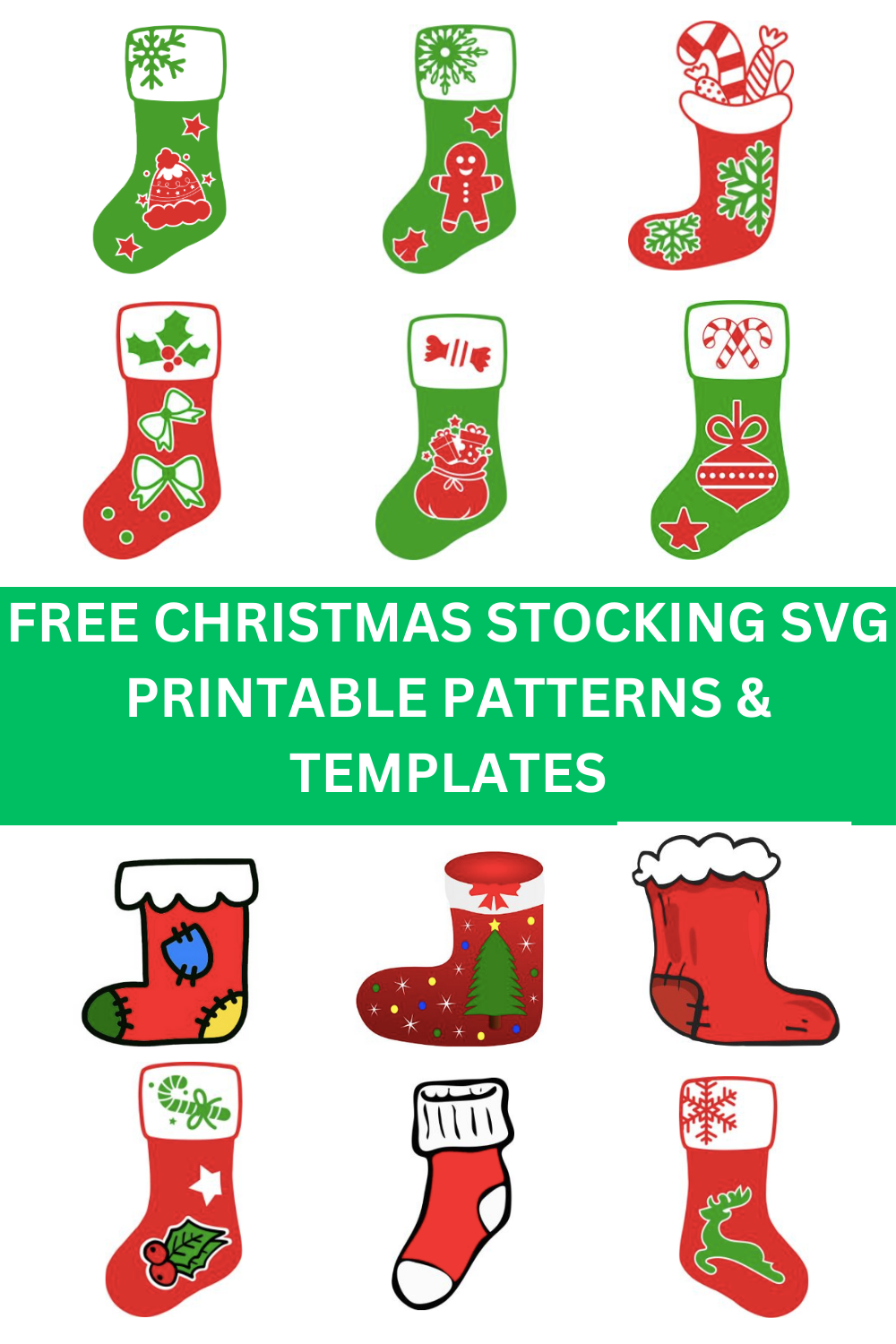 Christmas Stocking Patterns Free Printable Stencils Templates Christmas Stocking Patterns Free Printable Stencils Templates