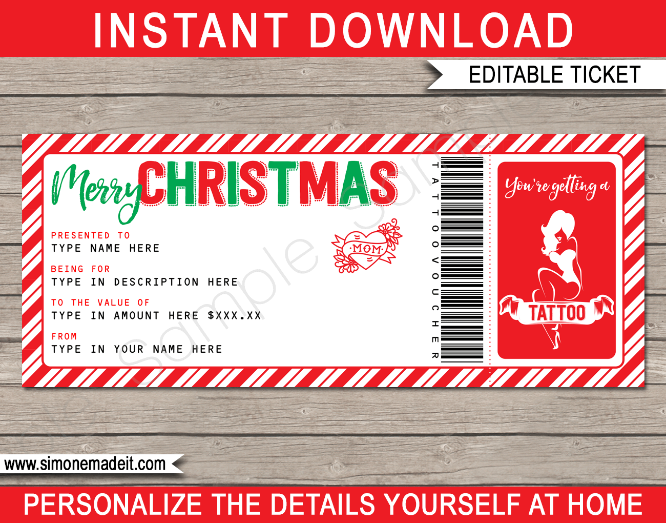 Christmas Tattoo Gift Vouchers Christmas Tattoo Gift Vouchers
