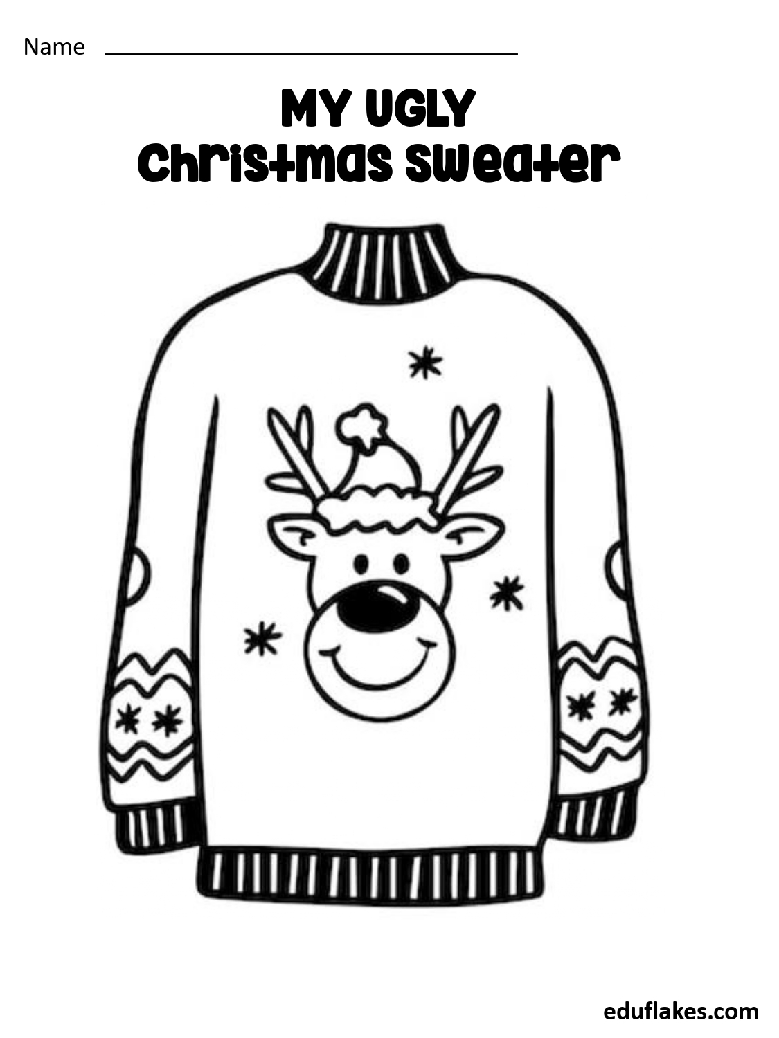 Sweater Printable Template Sweater Printable Template
