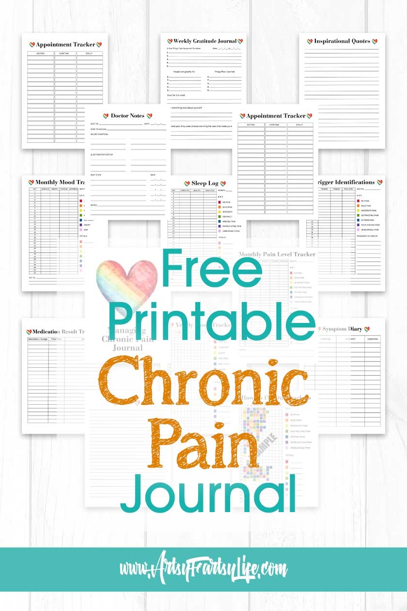 Chronic Pain Journal Free Printable Artsy Fartsy Life Chronic Pain Journal Free Printable Artsy Fartsy Life