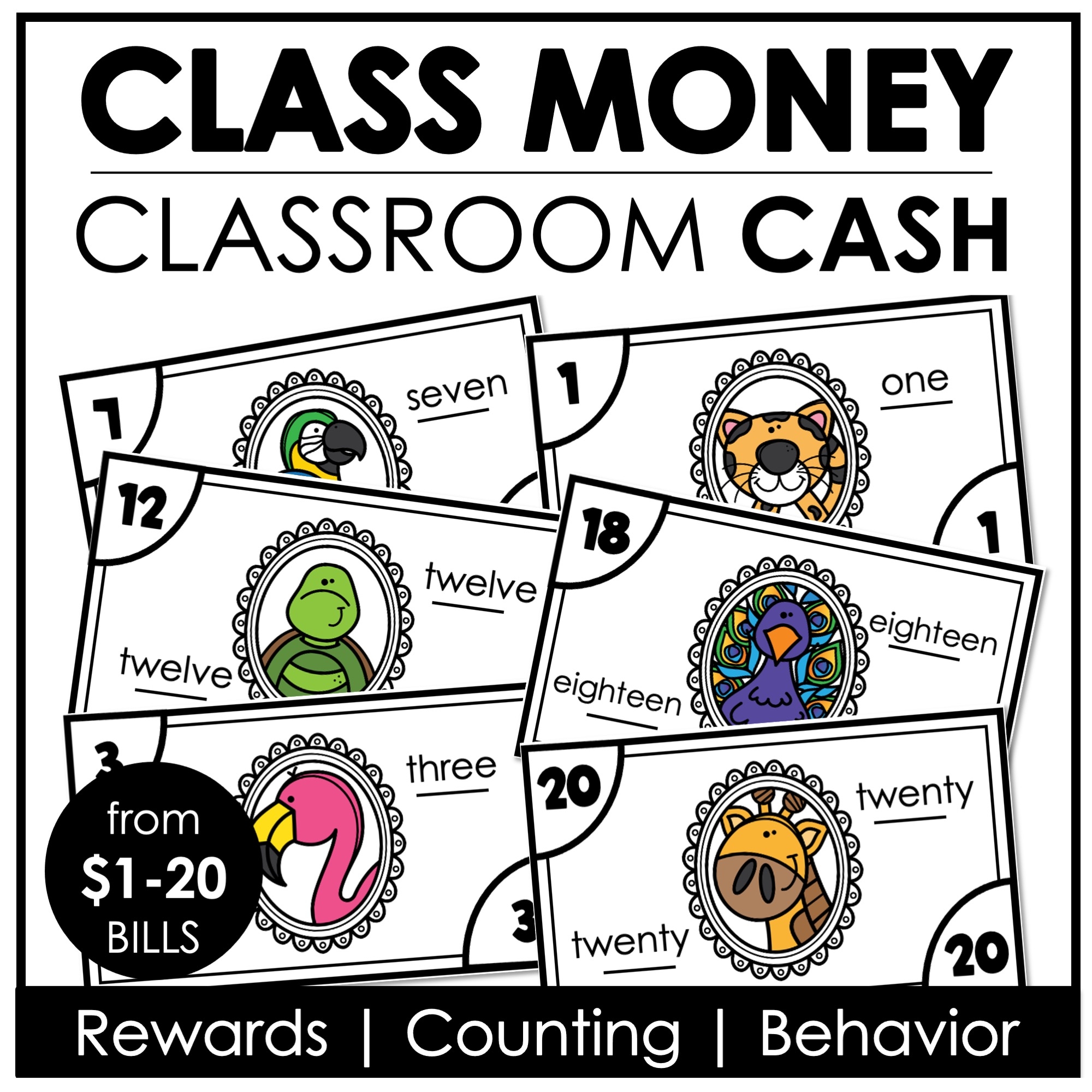Classroom Money Class Cash Reward System 1 20 Printable Fake Money Made By Teachers Classroom Money Class Cash Reward System 1 20 Printable Fake Money Made By Teachers