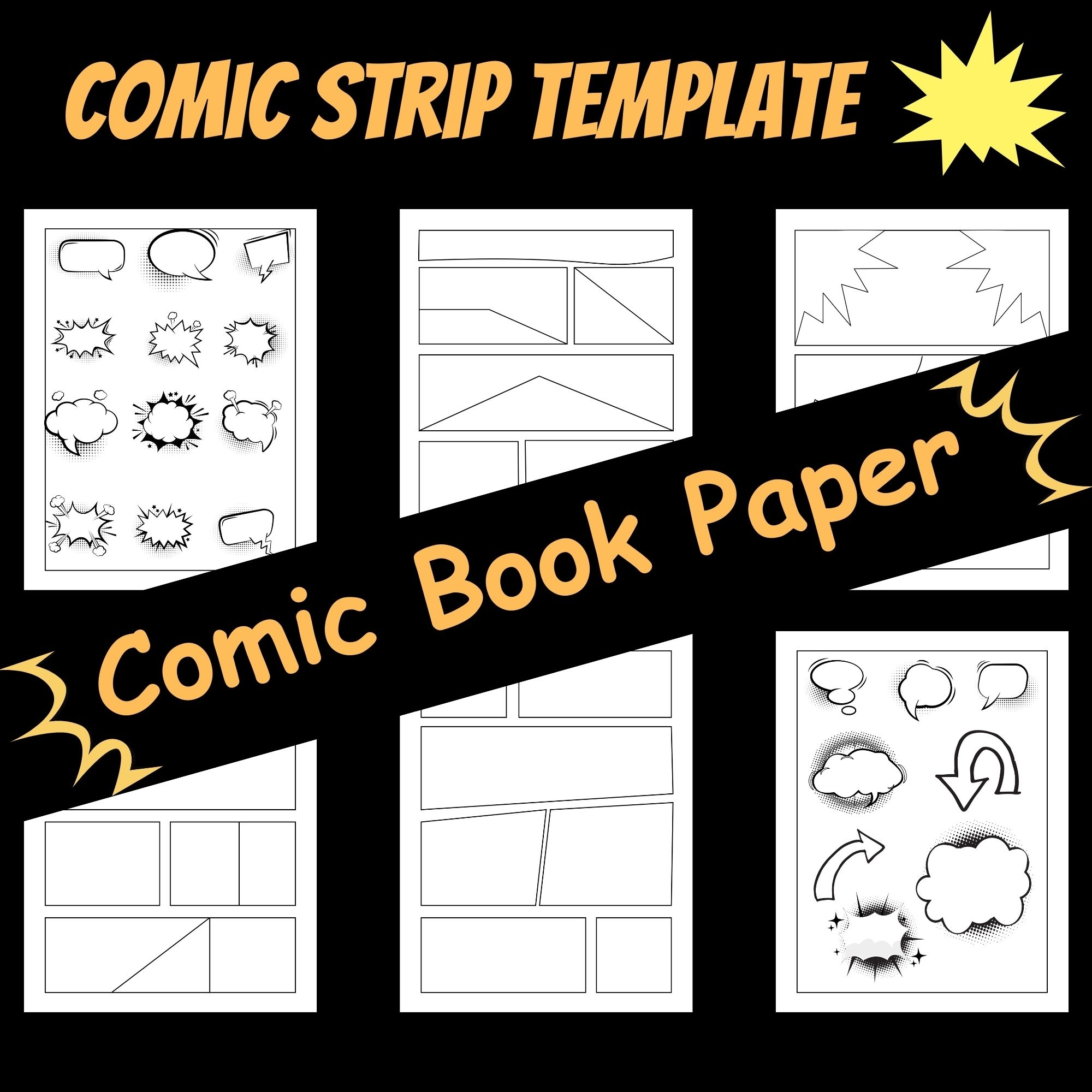 Comic Strip Template Comic Book Paper Made By Teachers Comic Strip Template Comic Book Paper Made By Teachers