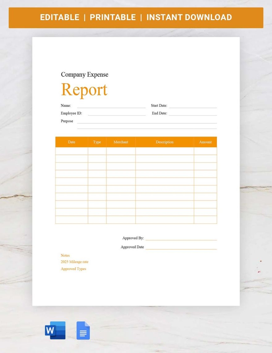 Company Expense Report Template In Pages Word Google Docs Download Template Company Expense Report Template In Pages Word Google Docs Download Template
