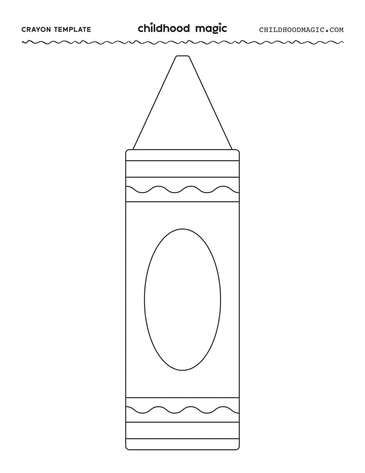 Crayon Template Childhood Magic Crayon Template Childhood Magic