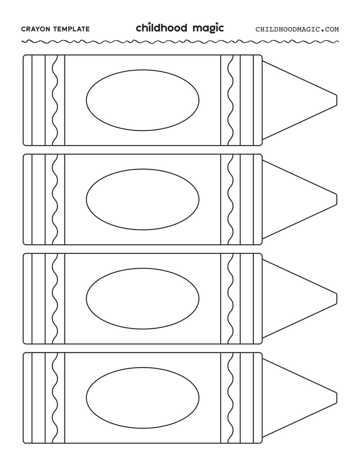 Crayon Template Childhood Magic Crayon Template Childhood Magic