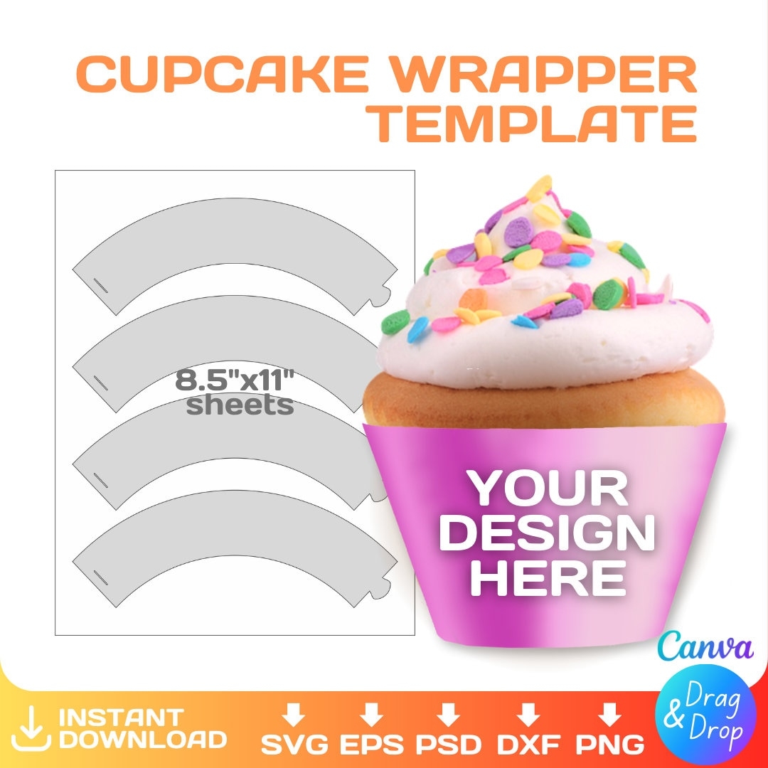 Cupcake Wrapper Blank Template DIY Party Decorations plain Party Crafts Editable Svg Cricut Png Canva Instant Download Etsy Cupcake Wrapper Blank Template DIY Party Decorations plain Party Crafts Editable Svg Cricut Png Canva Instant Download Etsy