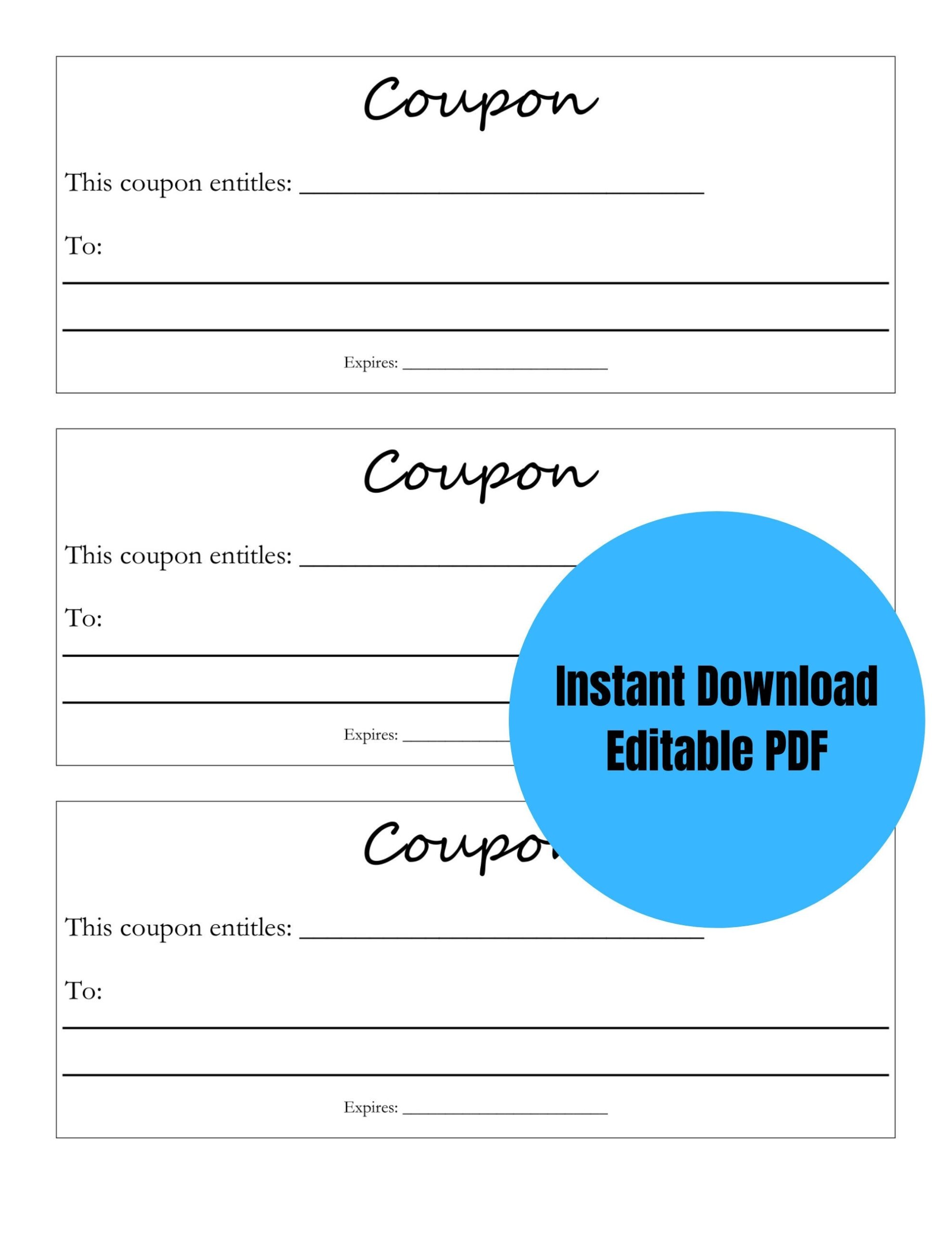 Custom Coupon PDF Editable And Printable Custom Coupon PDF Editable And Printable