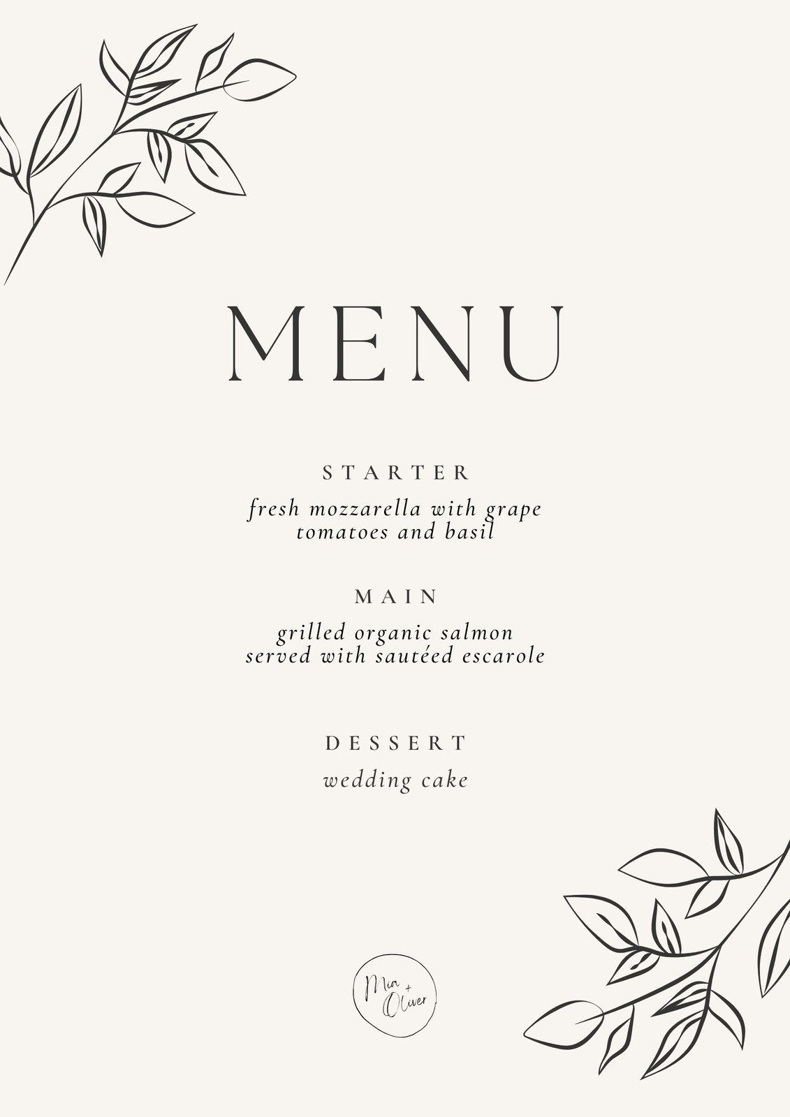 Menu Templates Free Printable