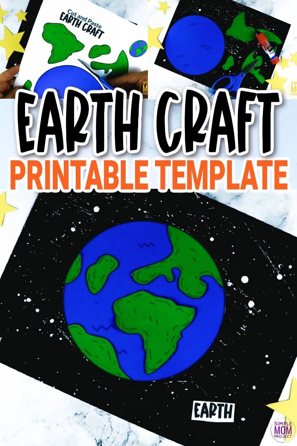 Cut And Paste Earth Craft With Earth Template Simple Mom Project Cut And Paste Earth Craft With Earth Template Simple Mom Project