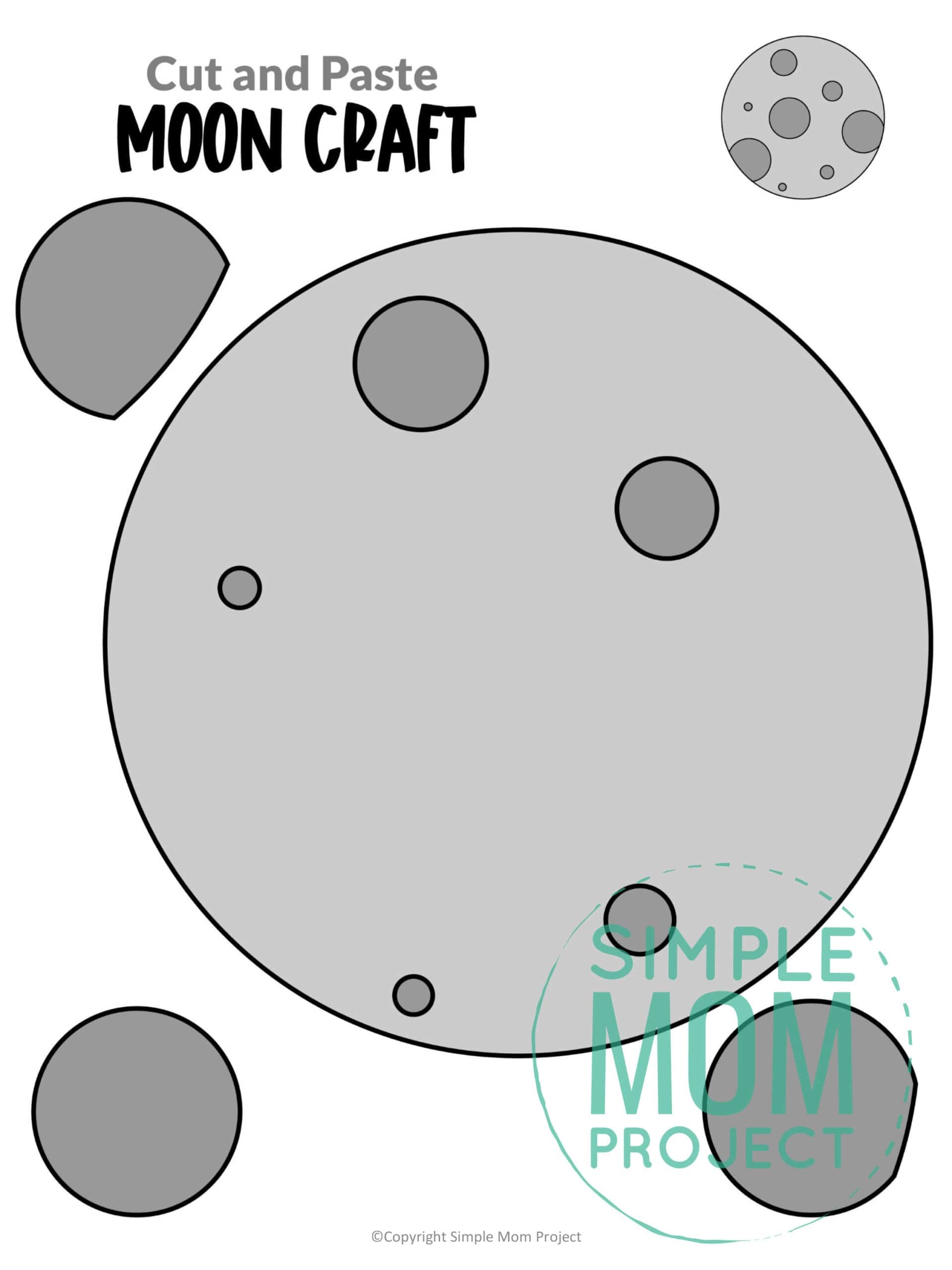 Cut And Paste Moon Craft With Moon Template Simple Mom Project Cut And Paste Moon Craft With Moon Template Simple Mom Project