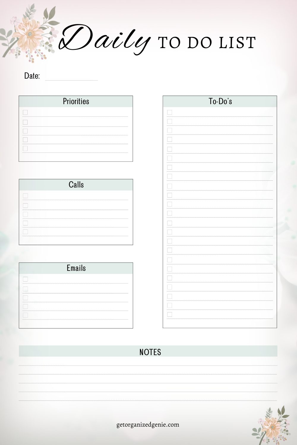 To Do List Template Printable