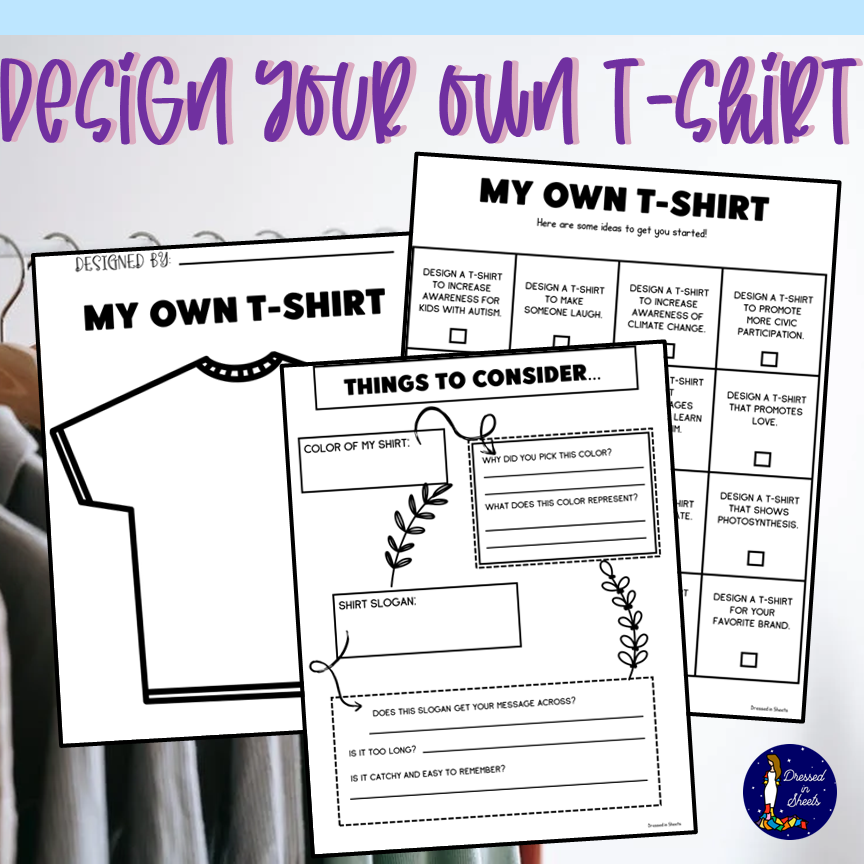 Design Your Own T Shirt Activity Made By Teachers Design Your Own T Shirt Activity Made By Teachers