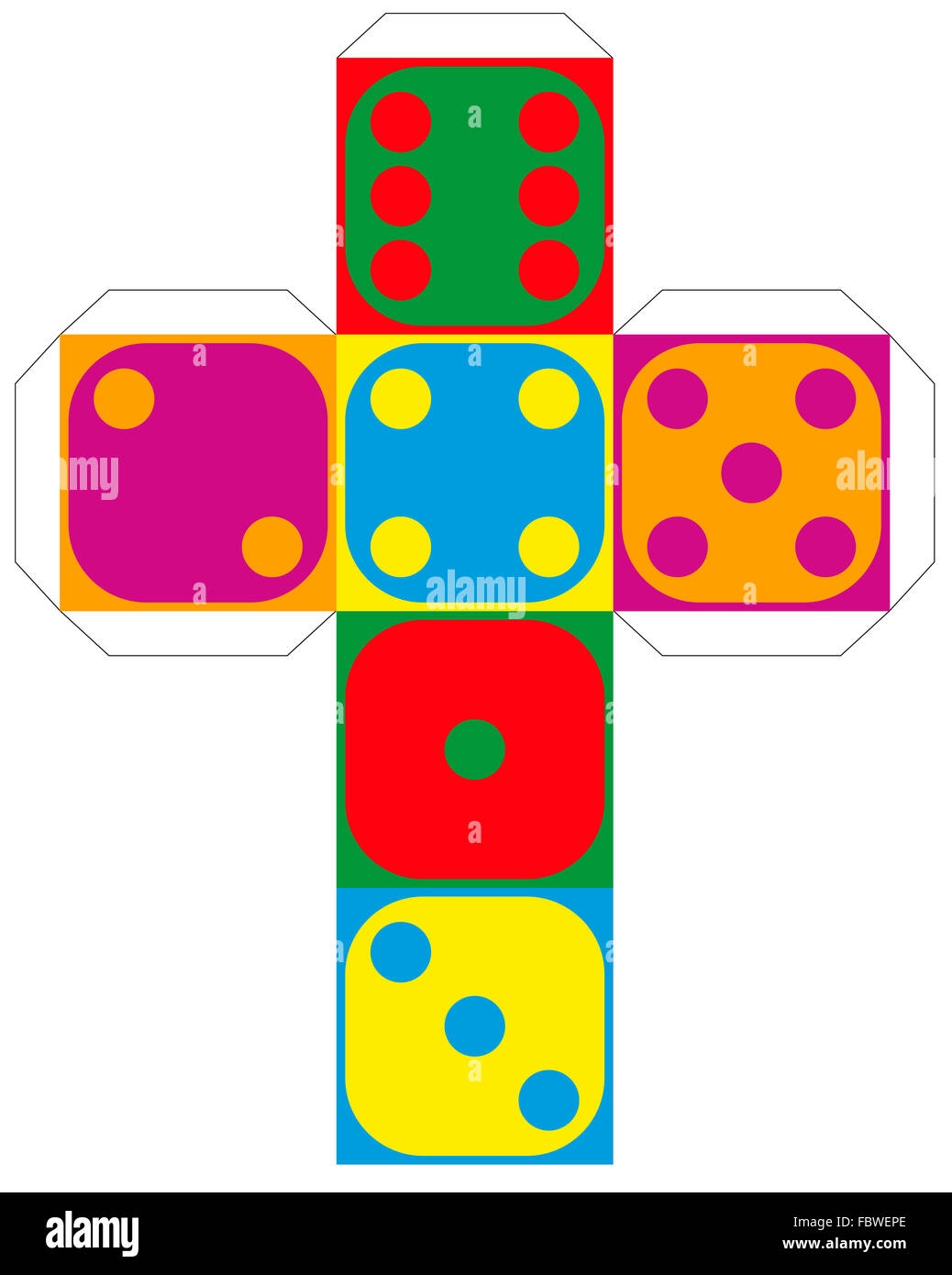 Dice Template Model Of A Colorful Cube To Make A Three dimensional Handicraft Work Out Of It Stock Photo Alamy Dice Template Model Of A Colorful Cube To Make A Three dimensional Handicraft Work Out Of It Stock Photo Alamy