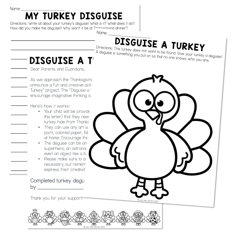 Free Printable Disguise A Turkey Template Free Printable Disguise A Turkey Template