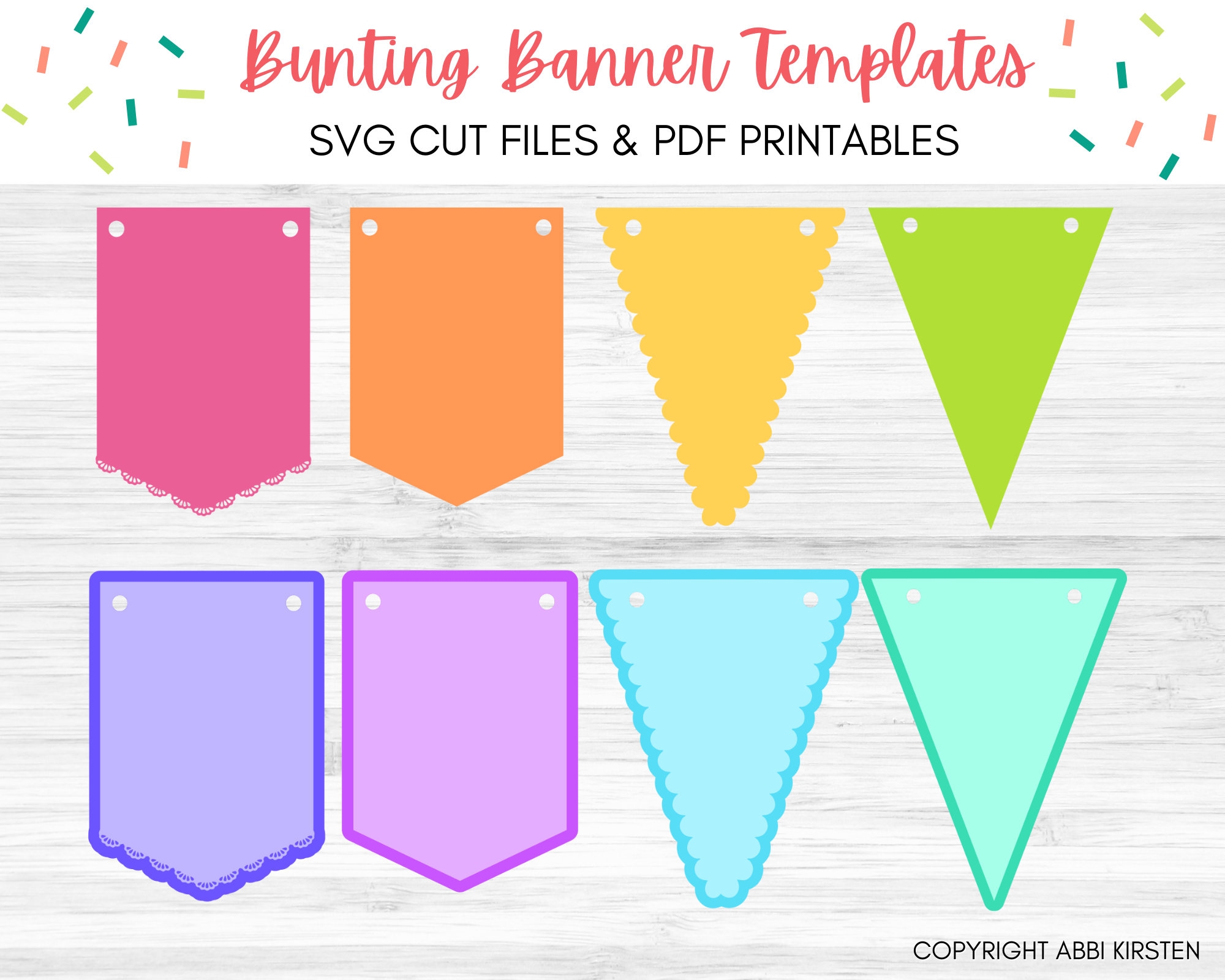DIY Birthday Banner Bunting Banner SVG Cut Files And PDF Printable Templates Pendant Banner Template Etsy DIY Birthday Banner Bunting Banner SVG Cut Files And PDF Printable Templates Pendant Banner Template Etsy