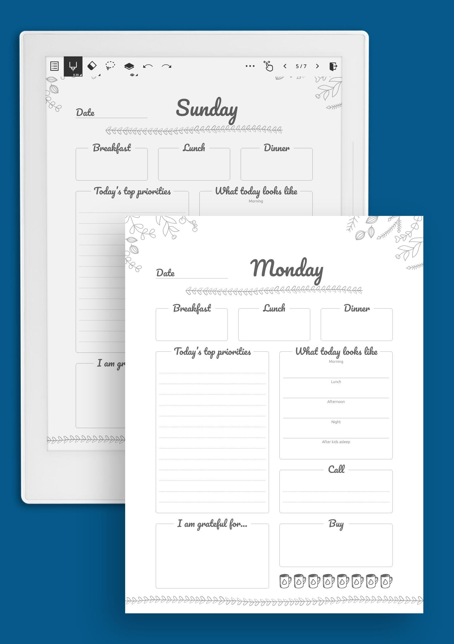 7 Day Printable Weekly Schedule Template 7 Day Printable Weekly Schedule Template