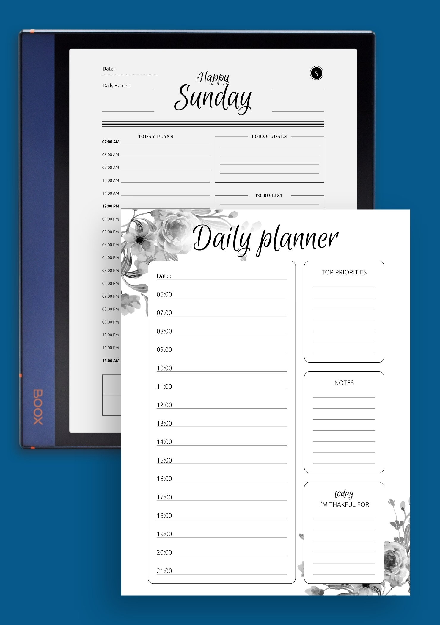 Download Printable Daily Planner Templates 5 In 1 Bundle PDF Download Printable Daily Planner Templates 5 In 1 Bundle PDF