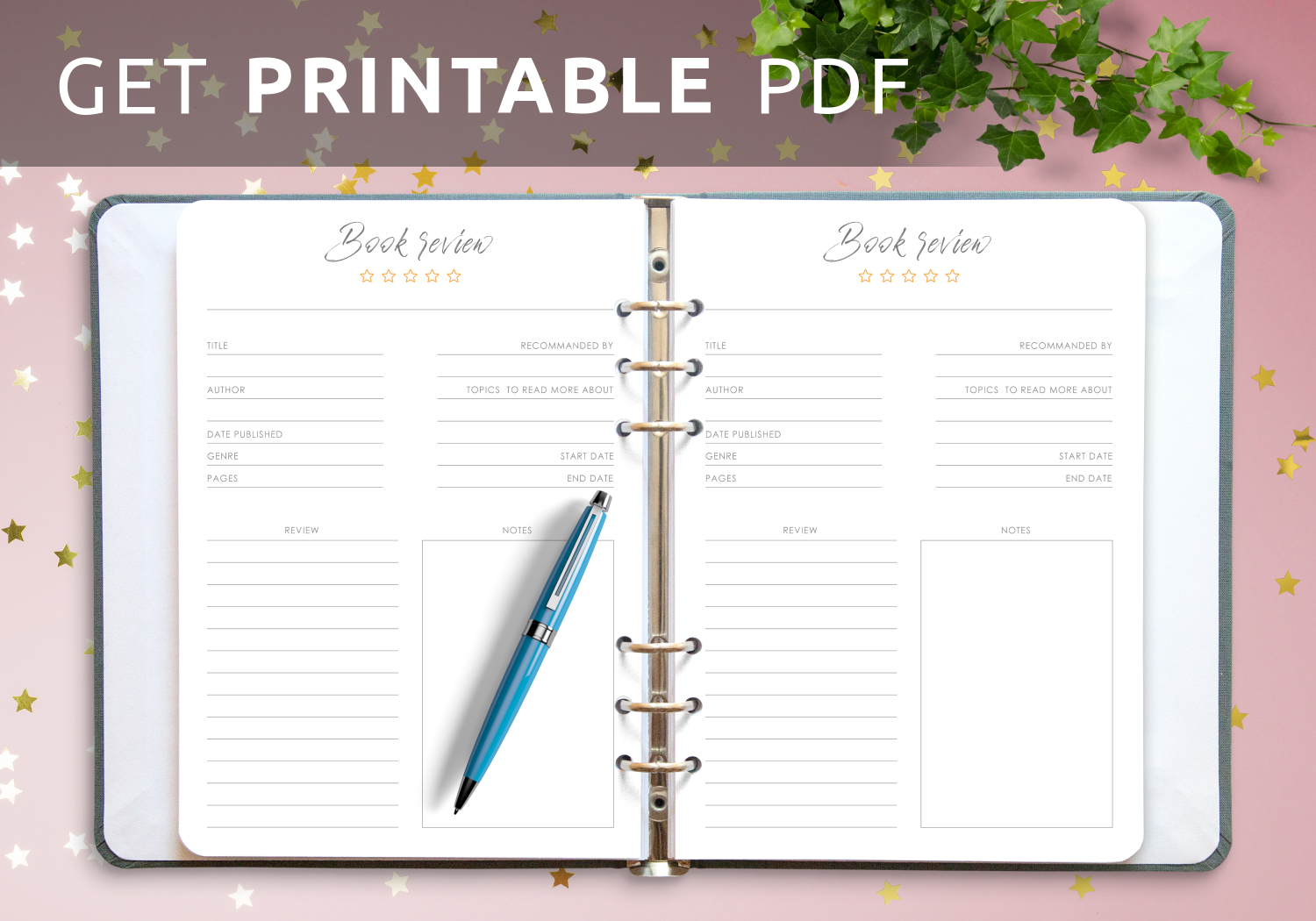 Book Review Template Printable Book Review Template Printable