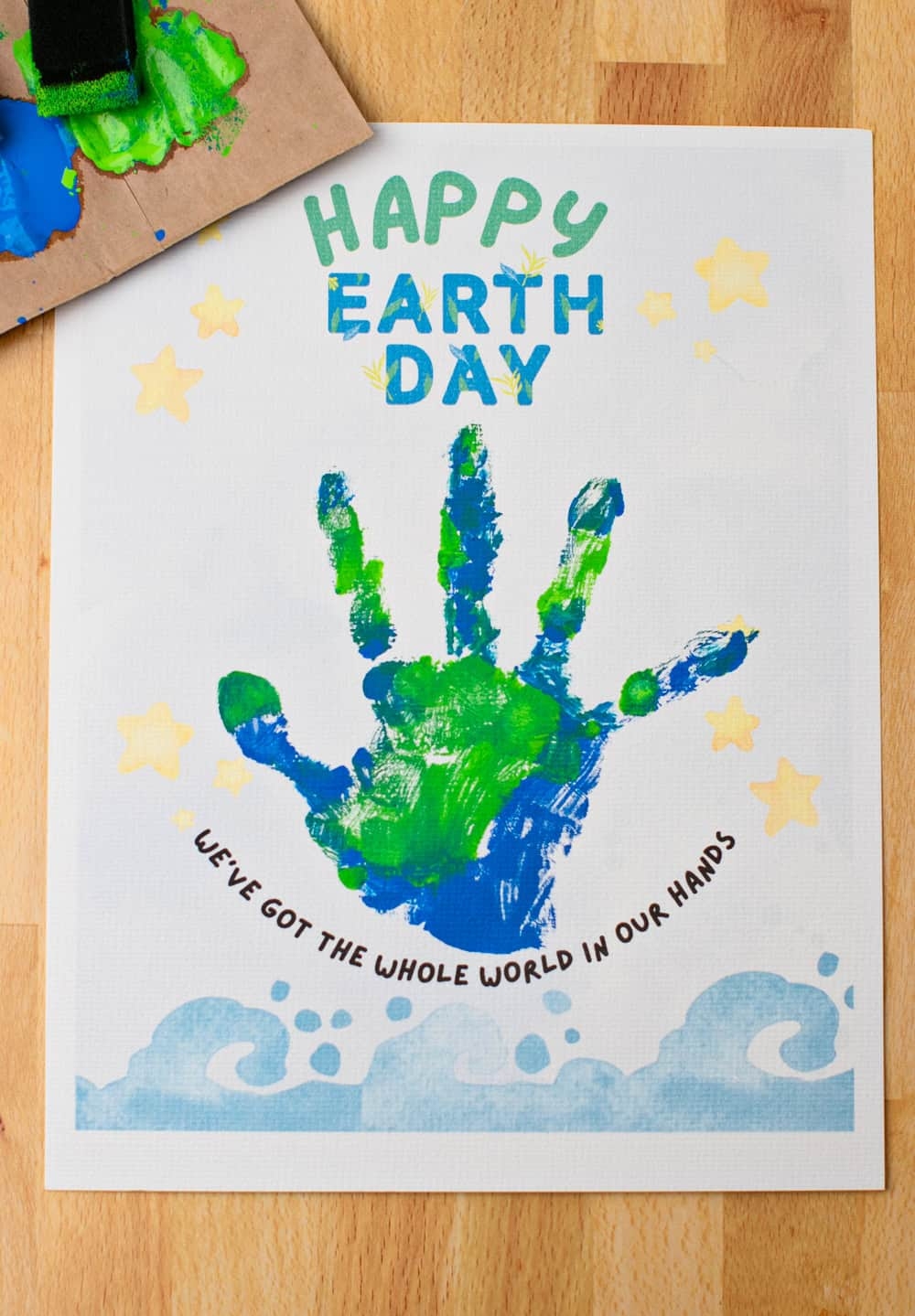 Earth Day Handprint Craft With Printable Template Earth Day Handprint Craft With Printable Template