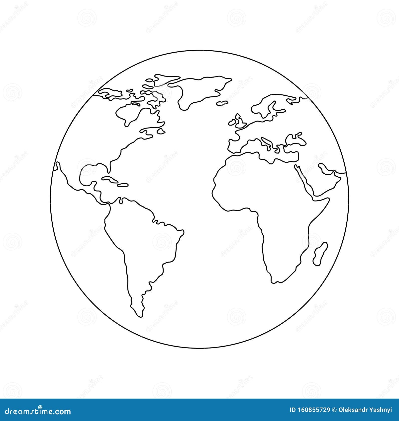 Earth Globe Template World Map Line Style Icon Of Earth Planet Clean And Modern Vector Illustration For Design Web Stock Vector Illustration Of Internet Object 160855729