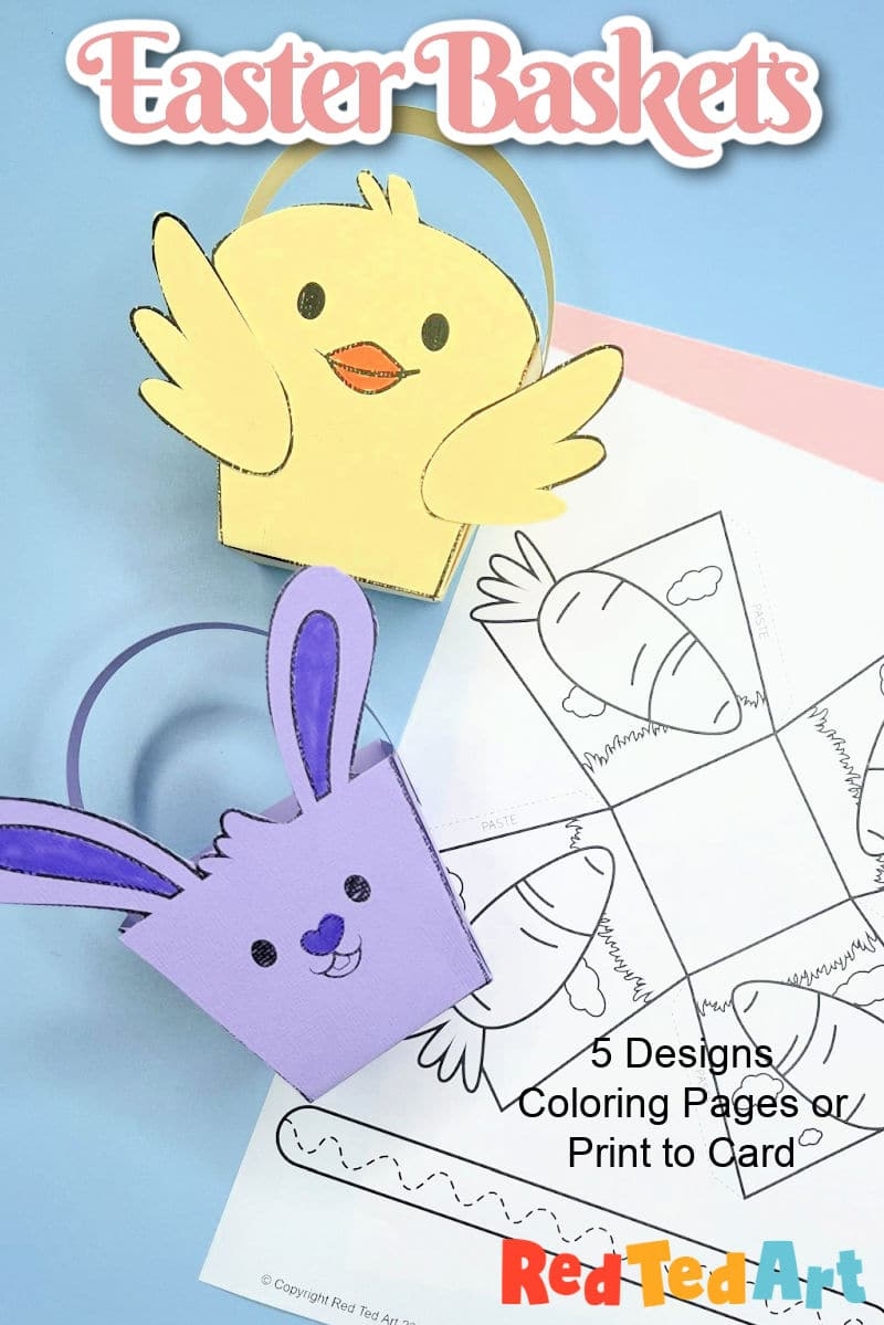 Easter Basket Template with Free Printable Red Ted Art Easter Basket Template with Free Printable Red Ted Art