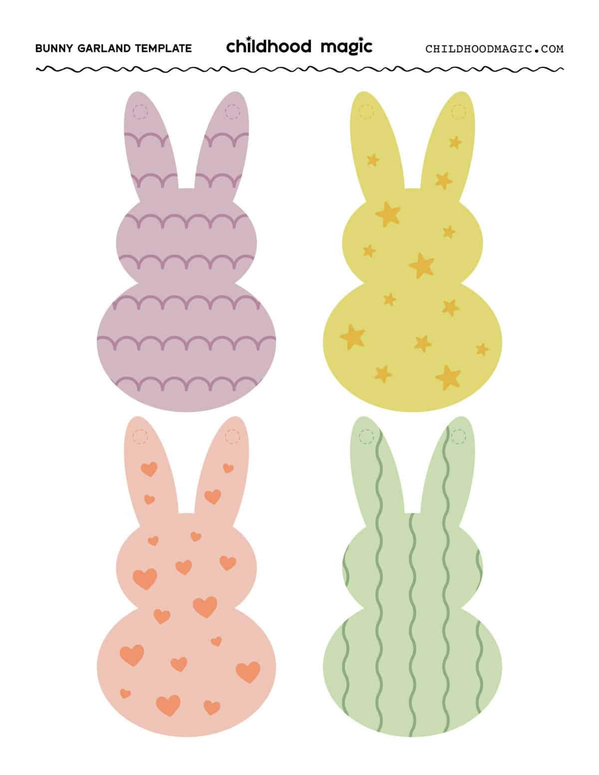 Easter Bunny Garland Craft Childhood Magic Easter Bunny Garland Craft Childhood Magic