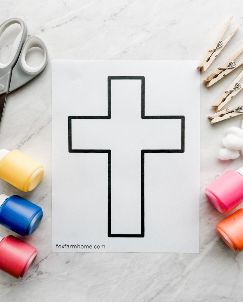 Easter Cross Craft For Kids Free Printable Cross Template Fox Farm Home Easter Cross Craft For Kids Free Printable Cross Template Fox Farm Home