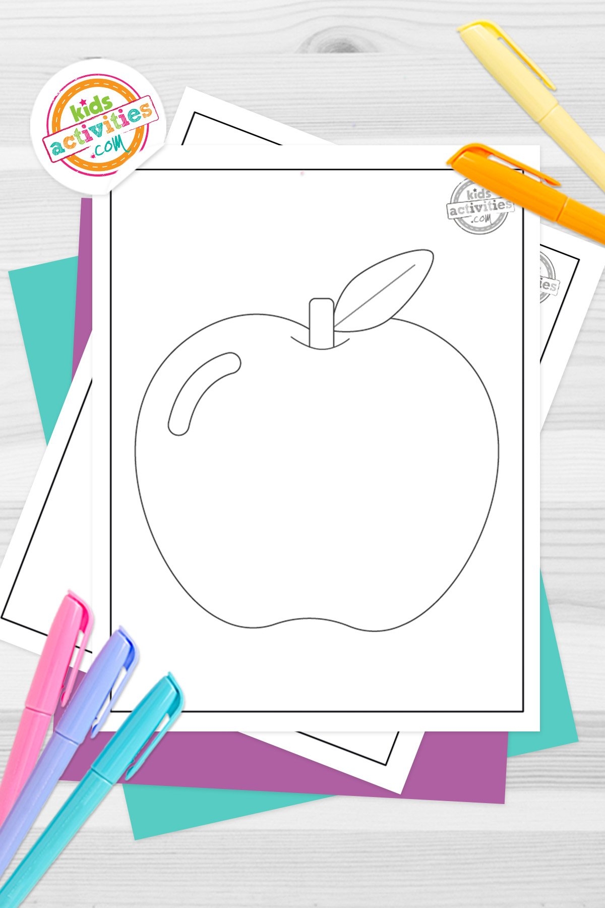 Easy Apple Template Printable Kids Activities Blog