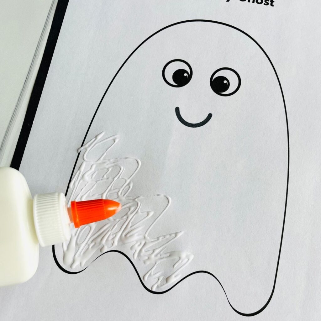 Easy Cotton Ball Ghost Craft For Kids Free Template Simply Full Of Delight