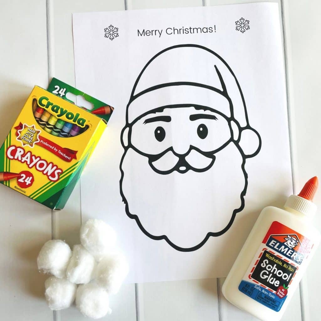 Santa Claus Face Template Printable