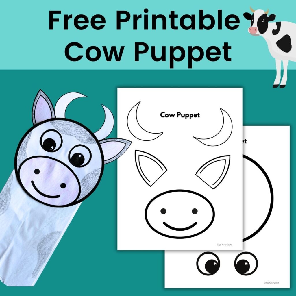 Easy Cow Paper Bag Puppet Free Printable Template Simply Full Of Delight Easy Cow Paper Bag Puppet Free Printable Template Simply Full Of Delight