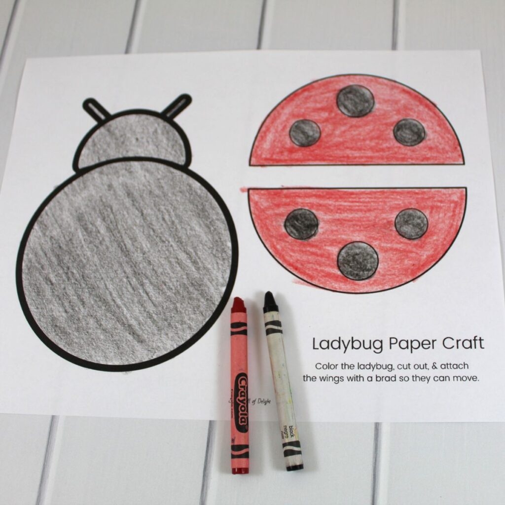 Easy Paper Ladybug Craft For Kids Free Printable Simply Full Of Delight
