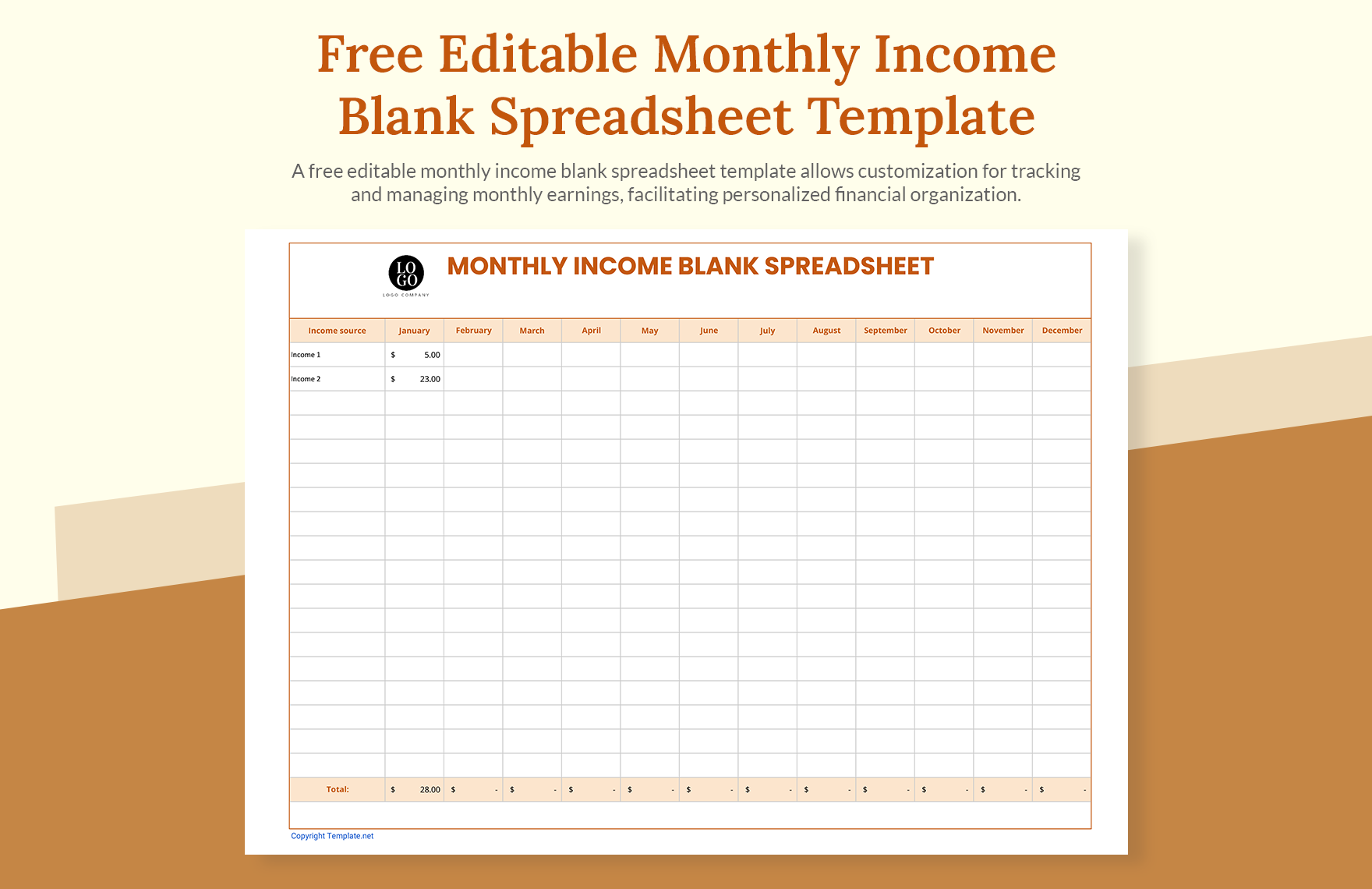 Editable Monthly Income Blank Spreadsheet Template In Apple Numbers Word Pages Google Docs Excel Download Template Editable Monthly Income Blank Spreadsheet Template In Apple Numbers Word Pages Google Docs Excel Download Template