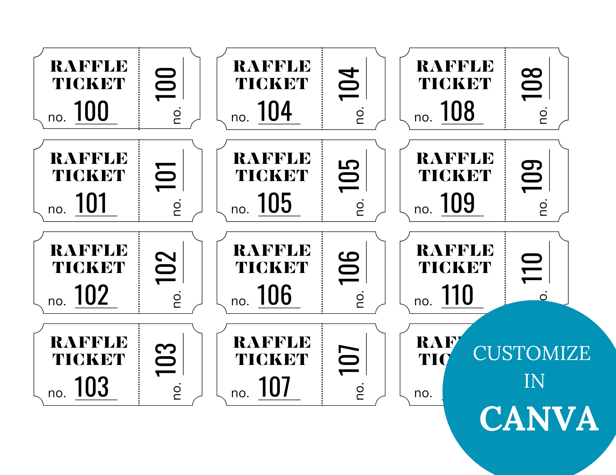 Printable Pdf Raffle Ticket Template Printable Pdf Raffle Ticket Template