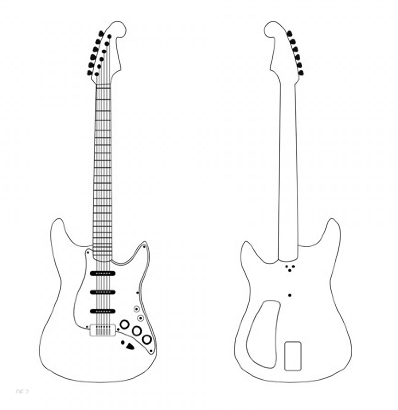Electric Guitar Templates Electric Guitar Templates