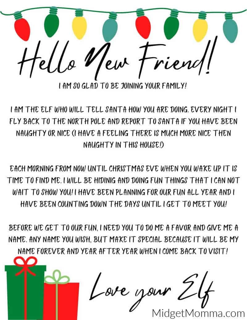 Elf On The Shelf Letter Template Free Printable Elf On The Shelf Letter Template Free Printable