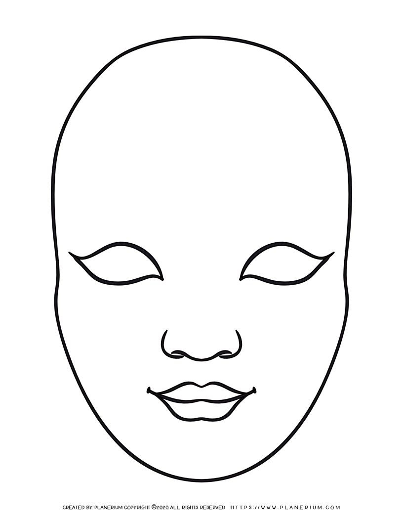 Face Mask Template Planerium Face Mask Template Planerium