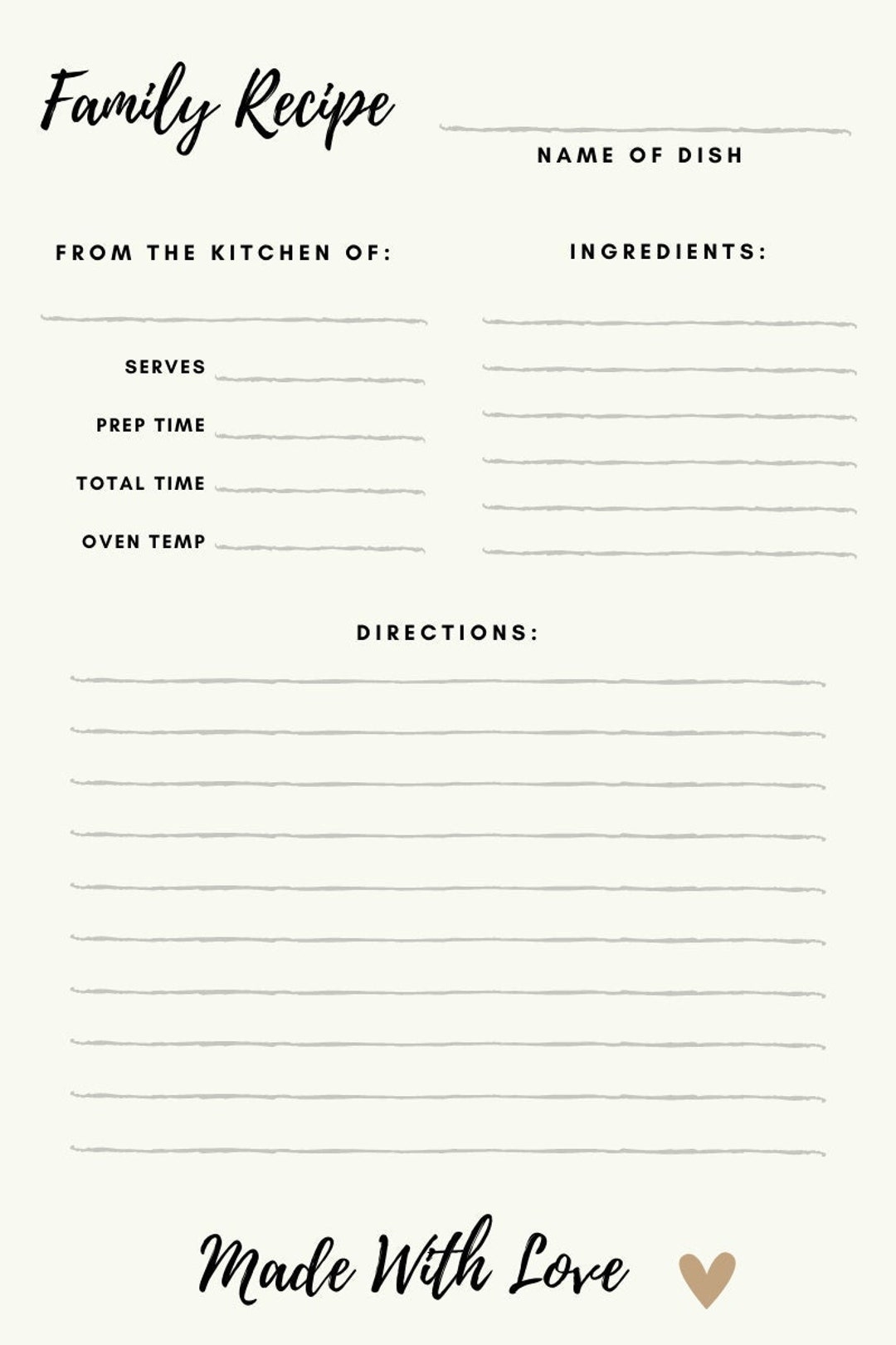Family Recipe Template Printable Recipe Template Recipe Page Digital Recipe Book Template Cookbook Template pdf for Handwriting Recipes Etsy Family Recipe Template Printable Recipe Template Recipe Page Digital Recipe Book Template Cookbook Template pdf for Handwriting Recipes Etsy